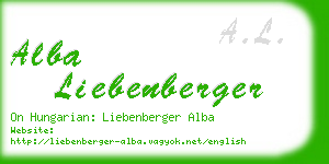 alba liebenberger business card
